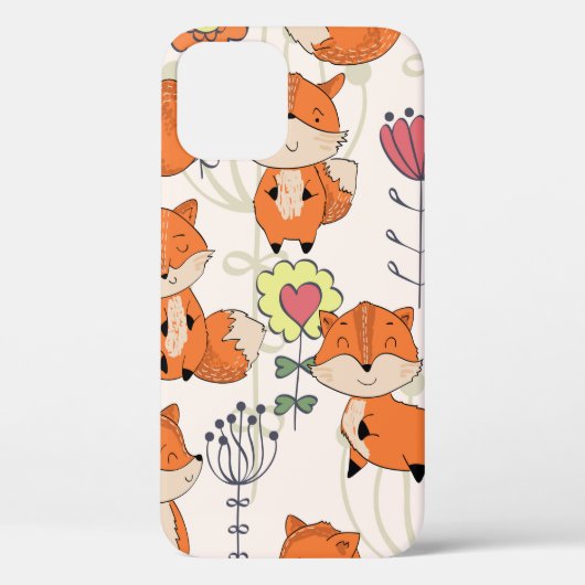 ヴィンテージ手描きのシームレスなパターン。かわいい漫画 Case-Mate iPhoneケース (裏面)