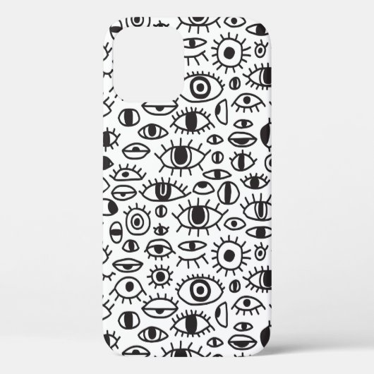 ヴィンテージ手描きのドゥードルのシームレスな背景 Case-Mate iPhoneケース (裏面)