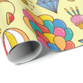 ヴィンテージ手描きの継ぎ目のない模様 ラッピングペーパー (ロールコーナー)