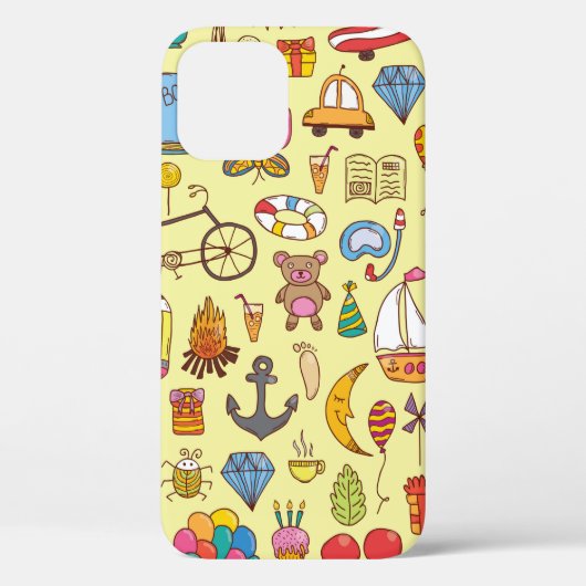 ヴィンテージ手描きの継ぎ目のない模様 Case-Mate iPhoneケース (裏面)