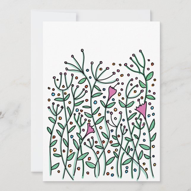 ヴィンテージ手描きの花 (正面)