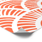 ヴィンテージ手描きアートデコパターンとスケールモット ポスター (角)