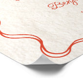 ヴィンテージ手描きオレンジスワ結婚ンズ歓迎 ポスター (角)