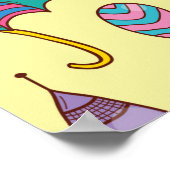 ヴィンテージ手描きシームレスパターンdoodle ki ポスター (角)