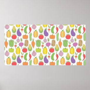 ヴィンテージ手描きドードーのシームレスな背景 ポスター