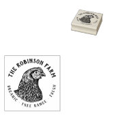 ヴィンテージ手描きヘンファミリーエオーガニックッグファーム ラバースタンプ (押印)