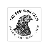 ヴィンテージ手描きヘンファミリーエオーガニックッグファーム ラバースタンプ (インプリント)