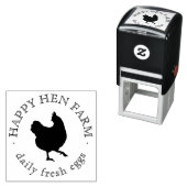 ヴィンテージ手描きヘンファミリービジネスファームエッグ セルフインキングスタンプ (インサイチュ)