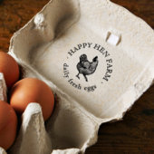 ヴィンテージ手描きヘンファミリービジネスファームエッグ セルフインキングスタンプ