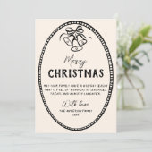 ヴィンテージ手描きベルフレーム写真クリスマス シーズンカード (スタンド正面)