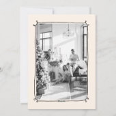 ヴィンテージ手描きベルフレーム写真クリスマス シーズンカード (裏面)