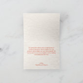 ヴィンテージ手描きレトロリボン弓ケーキオレンジ サンキューカード (内部)