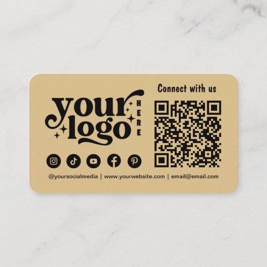 ヴィンテージ手描き不気味ハロウィーンパターン 名刺 (裏面)