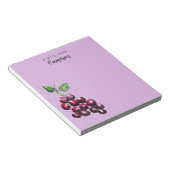 ヴィンテージ手描き水彩ぶどうすもむらむらさき ノートパッド (アングル)