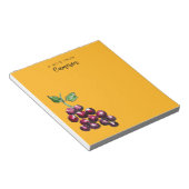 ヴィンテージ手描き水彩ブドウ黄金色 ノートパッド (アングル)