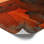 ヴィンテージ手描き水彩曼荼羅ポスター ポスター (角)