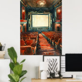 ヴィンテージ手描き水彩曼荼羅ポスター ポスター (ホームオフィス)