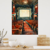 ヴィンテージ手描き水彩曼荼羅ポスター ポスター (キッチン)