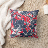 ヴィンテージ手描き花エレガント柄。 クッション (ブランケット)