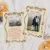 ヴィンテージ手描メリーき写真結婚した2枚 シーズンカード