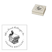 ヴィンテージ手書きカスタム図書 ラバースタンプ (押印)