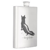 ヴィンテージ手書きキツネ。名前を追加します。 フラスク (右)