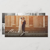 ヴィンテージ手書きクラシックスクリプトの結婚 サンキューカード (正面/裏面)