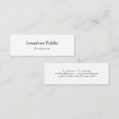 ヴィンテージ手書きクラシック文字旧テンプレート スキニー名刺 (正面/裏面)