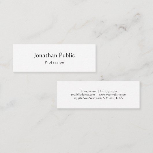 ヴィンテージ手書きクラシック文字旧テンプレート スキニー名刺 (正面/裏面)