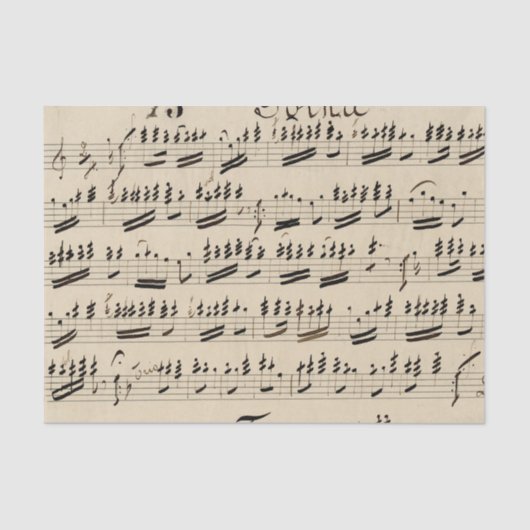 ヴィンテージ手書きシートミュージック 薄葉紙 (正面)