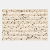ヴィンテージ手書きシート音楽の分離ラップ ラッピングペーパーシート (正面3)