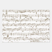 ヴィンテージ手書きシート音楽の分離ラップ ラッピングペーパーシート (正面2)