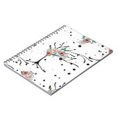 ヴィンテージ手書きシームレスなパターンのグラフィック画像 ノートブック (左側)