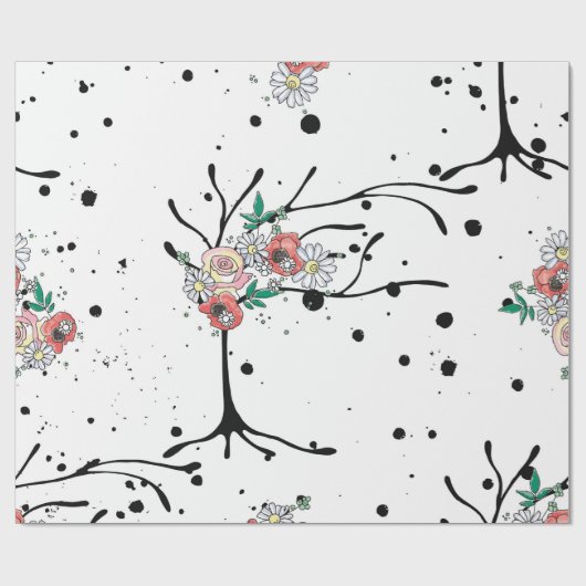 ヴィンテージ手書きシームレスなパターンのグラフィック画像 ラッピングペーパー (フラット)