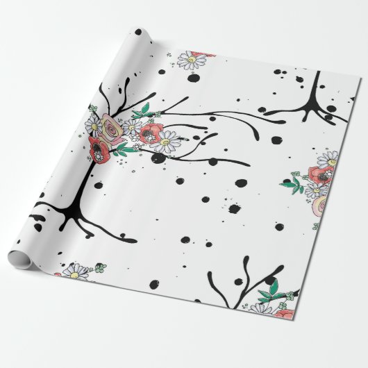 ヴィンテージ手書きシームレスなパターンのグラフィック画像 ラッピングペーパー (アンロールド)