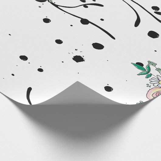 ヴィンテージ手書きシームレスなパターンのグラフィック画像 ラッピングペーパー (角)