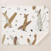 ヴィンテージ手書きシームレスな繰り返し子sim シェルパブランケット (正面(横))