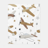 ヴィンテージ手書きシームレスな繰り返し子sim フリースブランケット (正面)