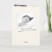 ヴィンテージ手書きスクリプトベビーの最初のノートフォト シーズンカード (裏面)