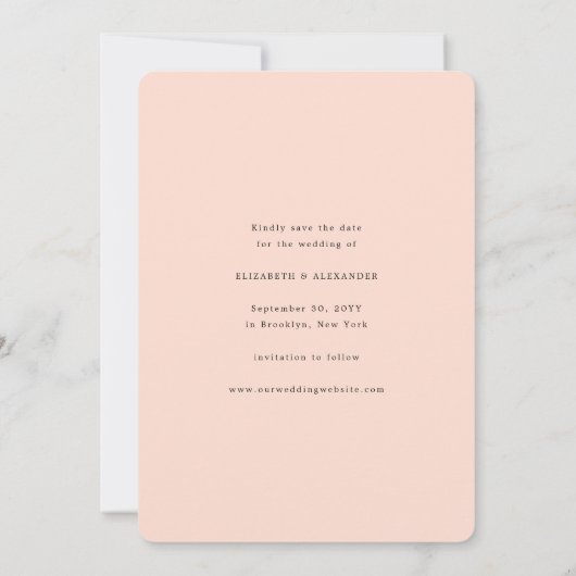 ヴィンテージ手書きスクリプト写真の保存日付 セーブザデート (裏面)