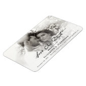 ヴィンテージ手書きスクリプト写真の保存日付 マグネット (左側)