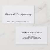 ヴィンテージ手書きスクリプト名刺 名刺 (正面/裏面)