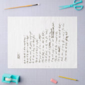 ヴィンテージ手書きスクリプト愛の詩の分離 薄葉紙 (クラフト)