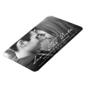 ヴィンテージ手書きスクリプト日付の写真を保存 マグネット (左側)