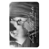 ヴィンテージ手書きスクリプト日付の写真を保存 マグネット (縦)