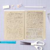 ヴィンテージ手書きスクリプト英国1700年代 薄葉紙 (クラフト)