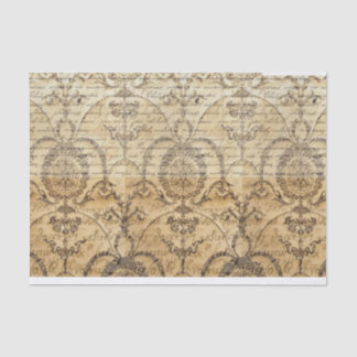 ヴィンテージ手書きスクロールの切り離しとコラージュ 薄葉紙