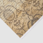 ヴィンテージ手書きスクロールの切り離しとコラージュ 薄葉紙 (詳細)