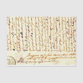 ヴィンテージ手書きドキュメントティッシュペーパー 薄葉紙