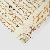 ヴィンテージ手書きドキュメントティッシュペーパー 薄葉紙 (詳細)